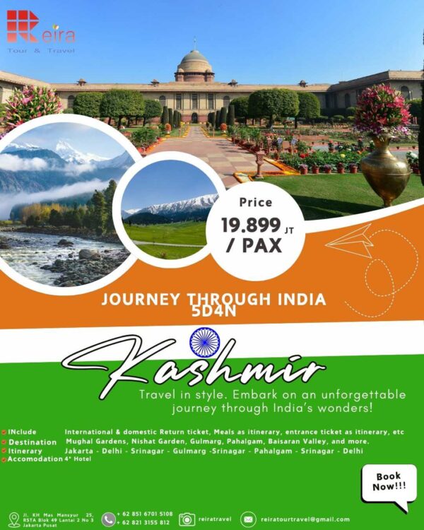 5 DAYS 4 NIGHTS VACATION TO KASHMIR, INDIA